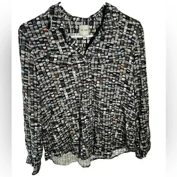 Nic & Zoe Perk Up Live In Shirt Womens Sz PS Very Hard To Find! - Picture 1 of 6